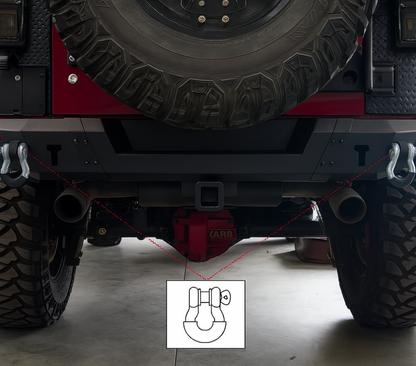 ART.3185   Paraurti posteriore JEEP WRANGLER 07-17