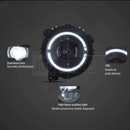 ART.3158 Fari Full LED VLAND V2 – Set JEEP WRANGLER  18-23
