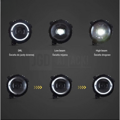 ART.3158 Fari Full LED VLAND V2 – Set JEEP WRANGLER  18-23