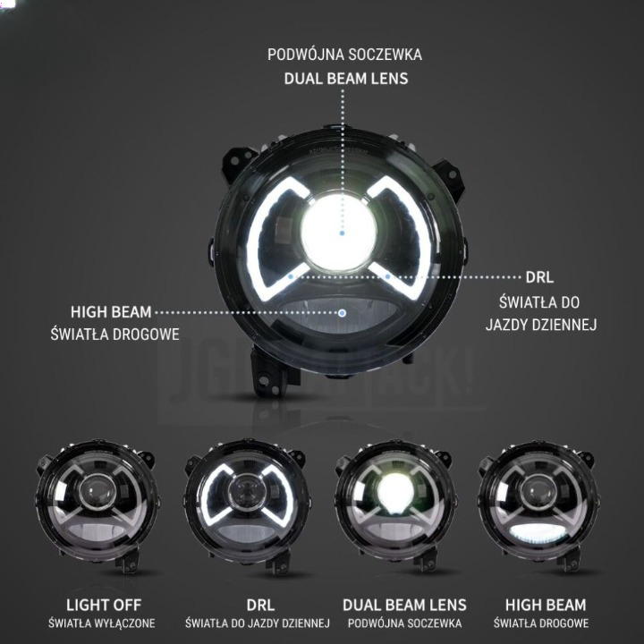 ART.3161  Fari VLAND V1 Full LED – Set  JEEP WRANGLER 18-23