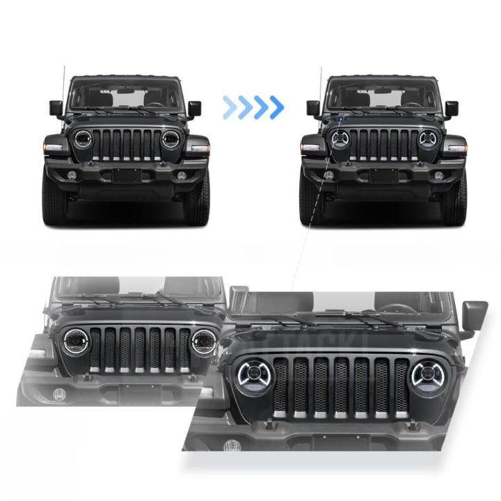 ART.3161  Fari VLAND V1 Full LED – Set  JEEP WRANGLER 18-23