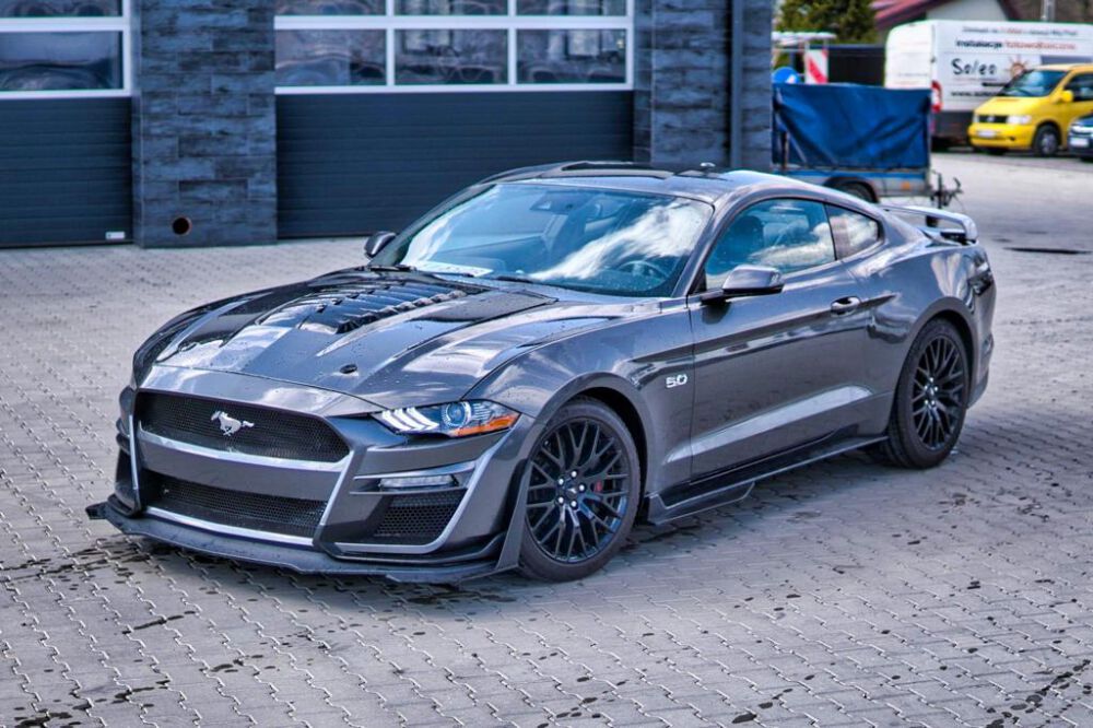 ART.3284 Cofano in alluminio Stile GT500 Scoop nero lucido FORD MUSTANG 18+