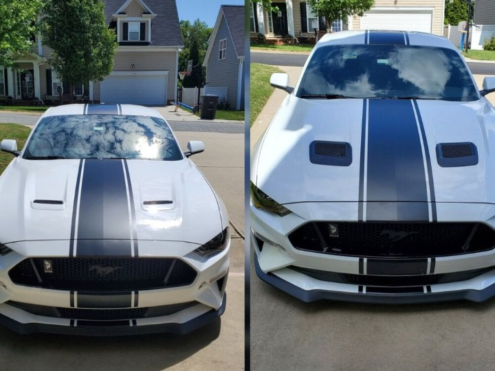 ART.3405 Prese d'aria del cofano – Nero opaco FORD MUSTANG 18-23