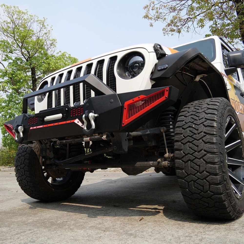 ART.3177 Paraurti anteriore Rings,Bull Bar e piastra verricello JEEP WRANGEL