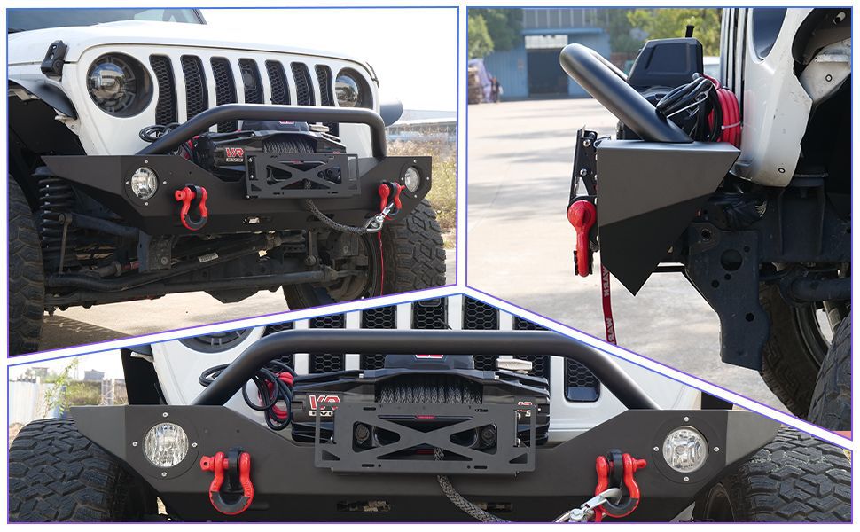 ART.3179 Paraurti anteriore Ring,Bull Bar e fendinebbia JEEP WRANGLER 18-24