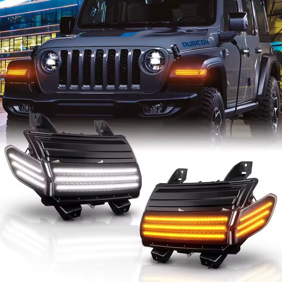 ART.3163  Frecce LED fumé V2+DRL+indicatori laterali JEEP WRANGLER  18-23