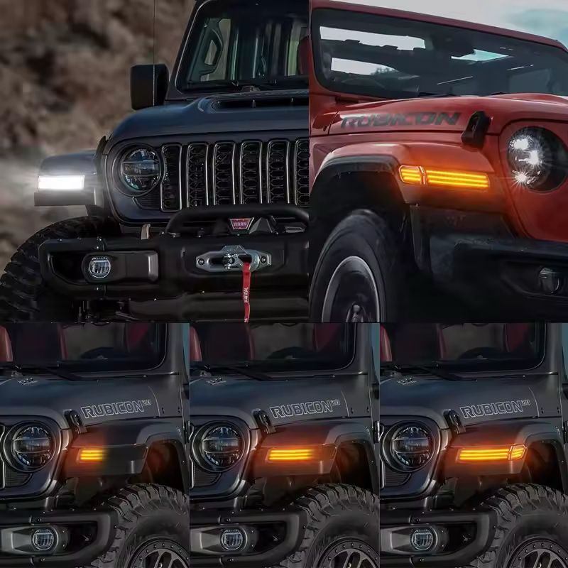 ART.3163  Frecce LED fumé V2+DRL+indicatori laterali JEEP WRANGLER  18-23