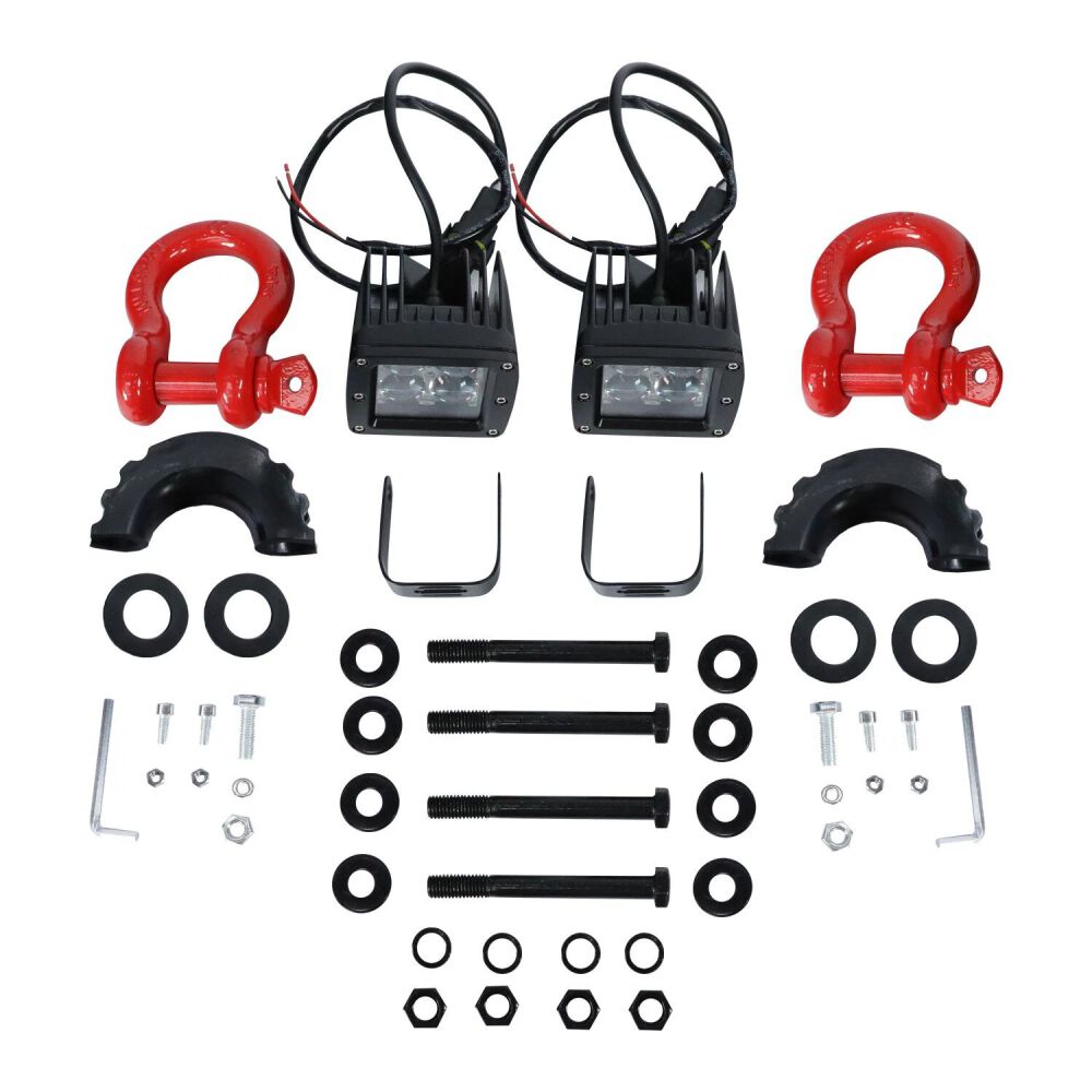 ART.3174  Paraurti posteriore+Rings & LED JEEP WRANGLER 18-24