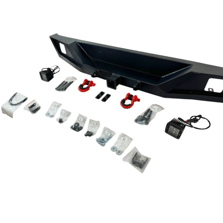 ART.3174  Paraurti posteriore+Rings & LED JEEP WRANGLER 18-24