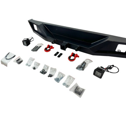 ART.3174  Paraurti posteriore+Rings & LED JEEP WRANGLER 18-24