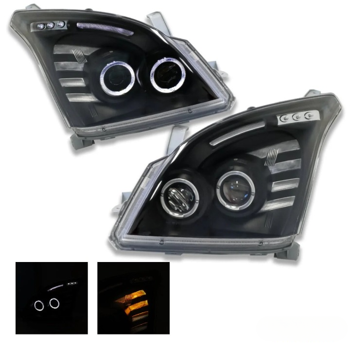 💫ART.6278 FARI OCCHI D'ANGELO NERI per TOYOTA LAND CRUISER 120 2003-2009💫