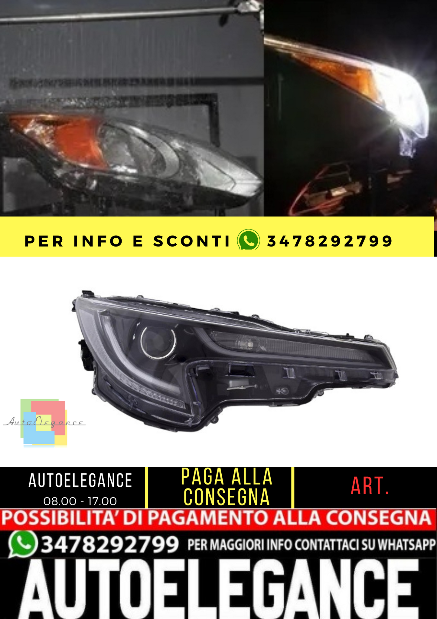 🔥Faro destro per Toyota Corolla E21 2018 motore LWR Luce di marcia diurna a LED🔥