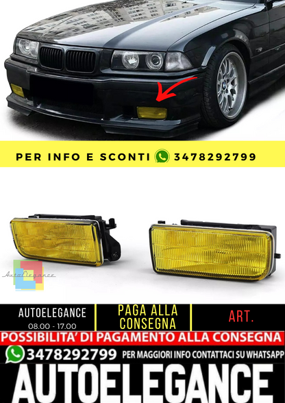 🔥Fendinebbia giallo scanalato con supporto adatto per BMW E36 anche M3 90-99🔥
