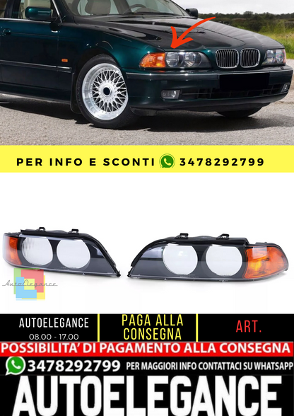 🔥Coppia lenti faro destra sinistra adatte per BMW Serie 5 E39 95-04🔥