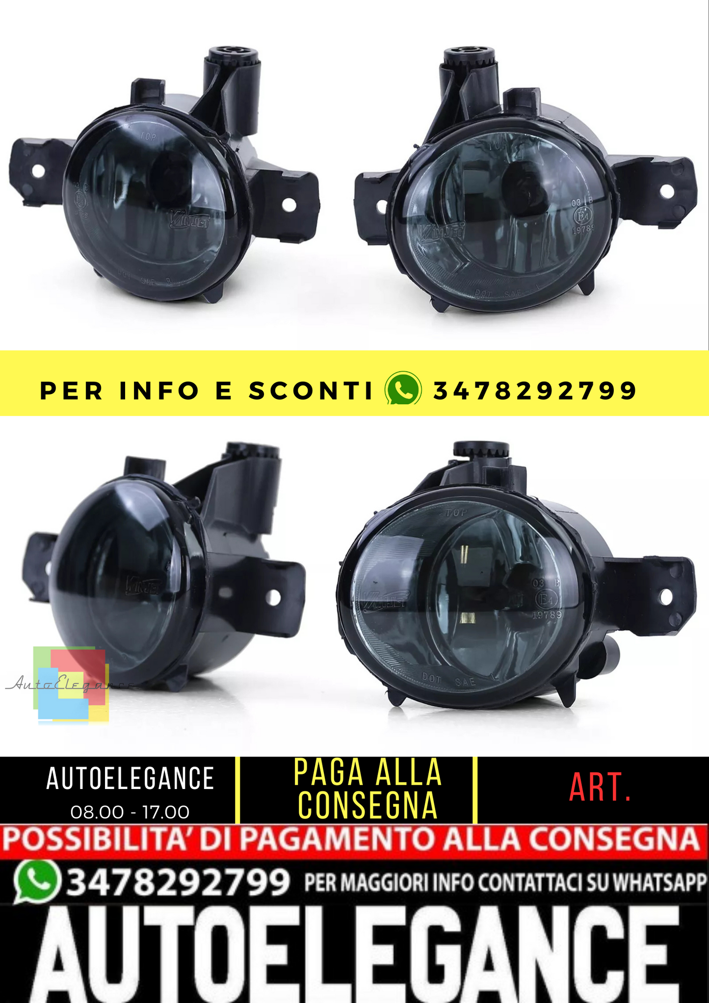 🔥Fendinebbia in vetro trasparente fumé nero per BMW E81 E87 X3 E83 X5 E70🔥