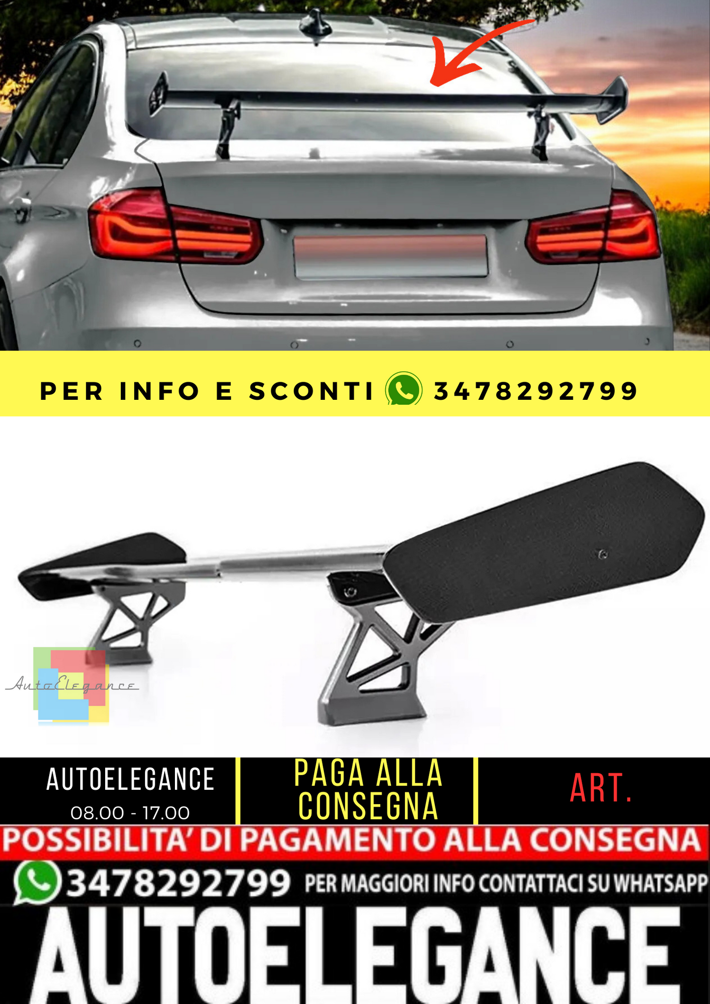 🔥Spoiler posteriore nero lucido per BMW Serie 4 F32 F82 F33 F83 2013-2021🔥
