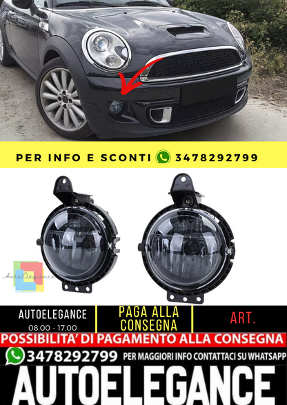 🔥Fari fendinebbia in vetro trasparente fumé nero per MiniR55 R56 R57 R58 R59🔥