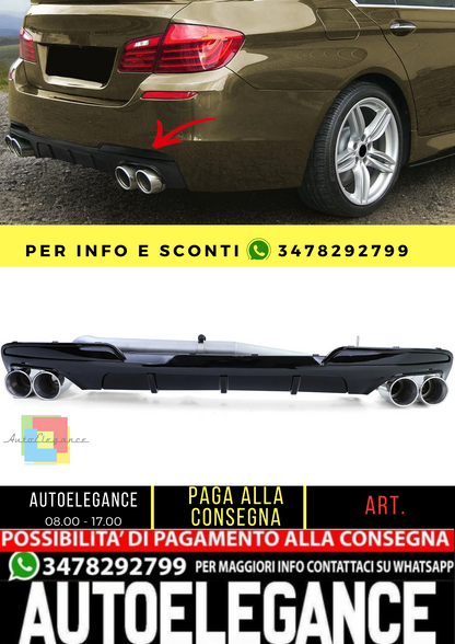 🔥Diffusore posteriore+conversione doppio tubo di scarico per BMW F10 F11🔥