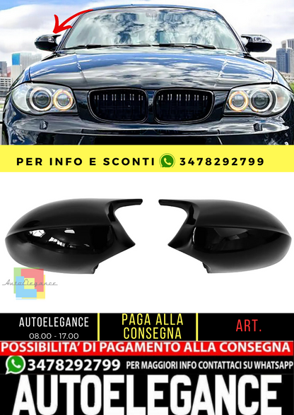 🔥Sostituzione calotte specchietti nere lucide per BMWE81E82 E87 E88🔥