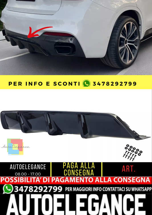 🔥Diffusore posteriore performance nero lucido adatto per BMW X6 F16 14-19🔥