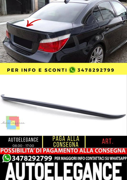 🔥Spoiler posteriore sportivo nero lucido con ABE per BMW Serie 5 E60 Limo 03-10🔥