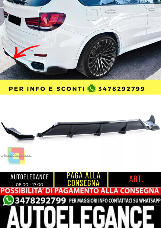 🔥Diffusore posteriore performante look nero lucido adatto per BMW X5 F15 13-18🔥