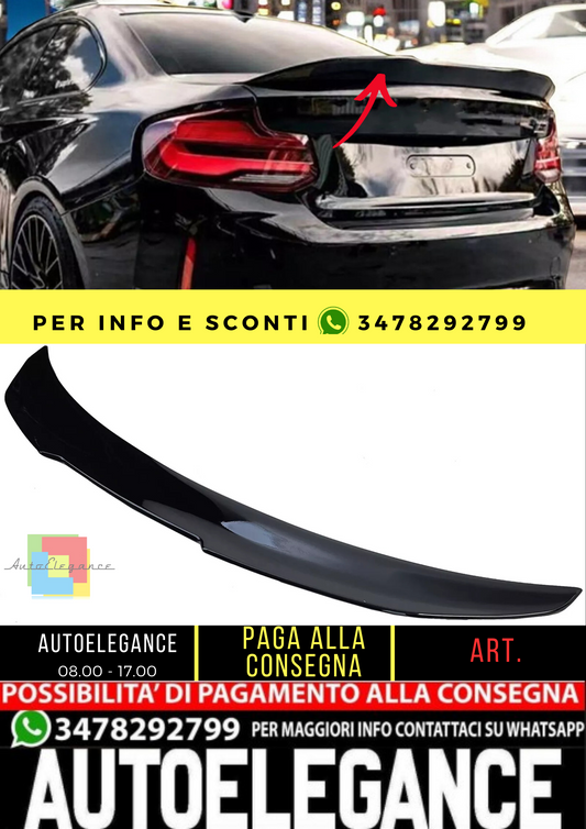 🔥Spoiler posteriore Ducktail nero lucido per Serie 2 BMW F22 Coupé 2013-2022🔥