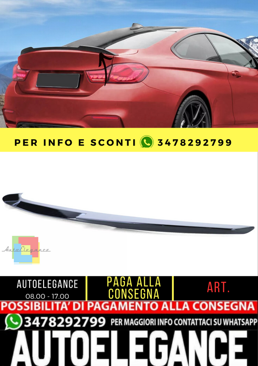 🔥Sport spoiler posteriore nero lucido adatto per BMW Serie 4 F32 Coupé 13-21🔥