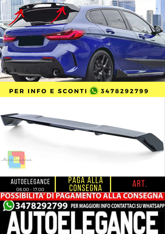 🔥Spoiler posteriore sul tetto Performance nero lucido adatto per BMW F40 serie 1 dal 2019🔥