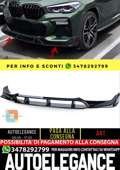 🔥Spoiler anteriore performance tipo 2 nero lucido per BMW X6 G06 dal 19🔥