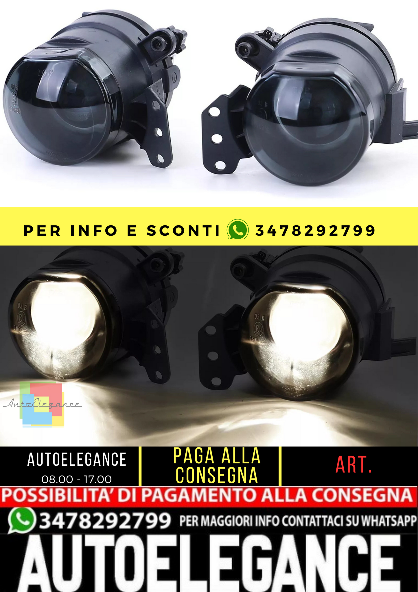 🔥Fari fendinebbia con lente fumo nero adatti per BMW Serie 3 E90 E91🔥