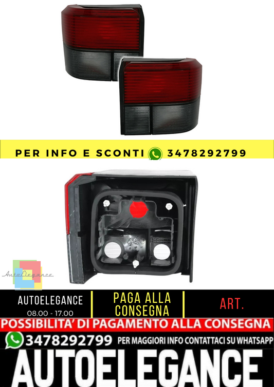 🔥Rear lights set red black for VW T4 Bus 1990-2003 all rear lights