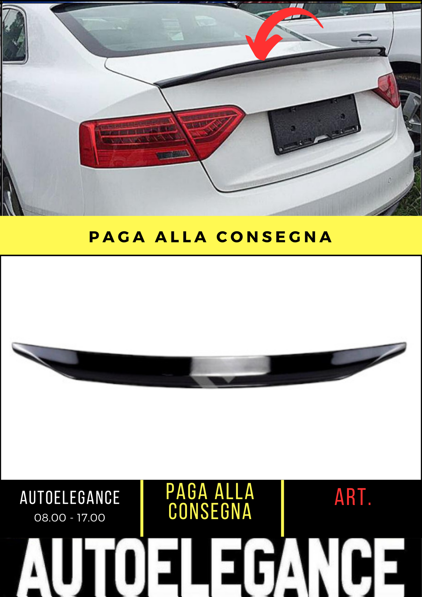 💕 SPOILER POSTERIORE ADATTO PER AUDI A5 8T COUPE 💕