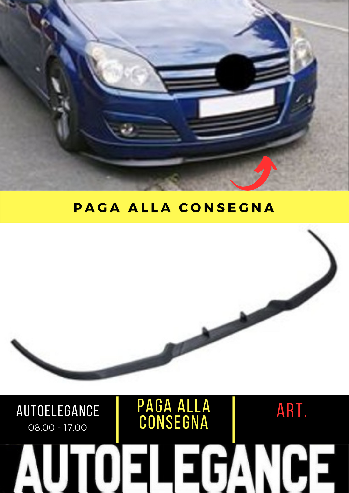 💕SPLITTER ANTERIORE ADATTO PER OPEL ASTRA H MK5 💕