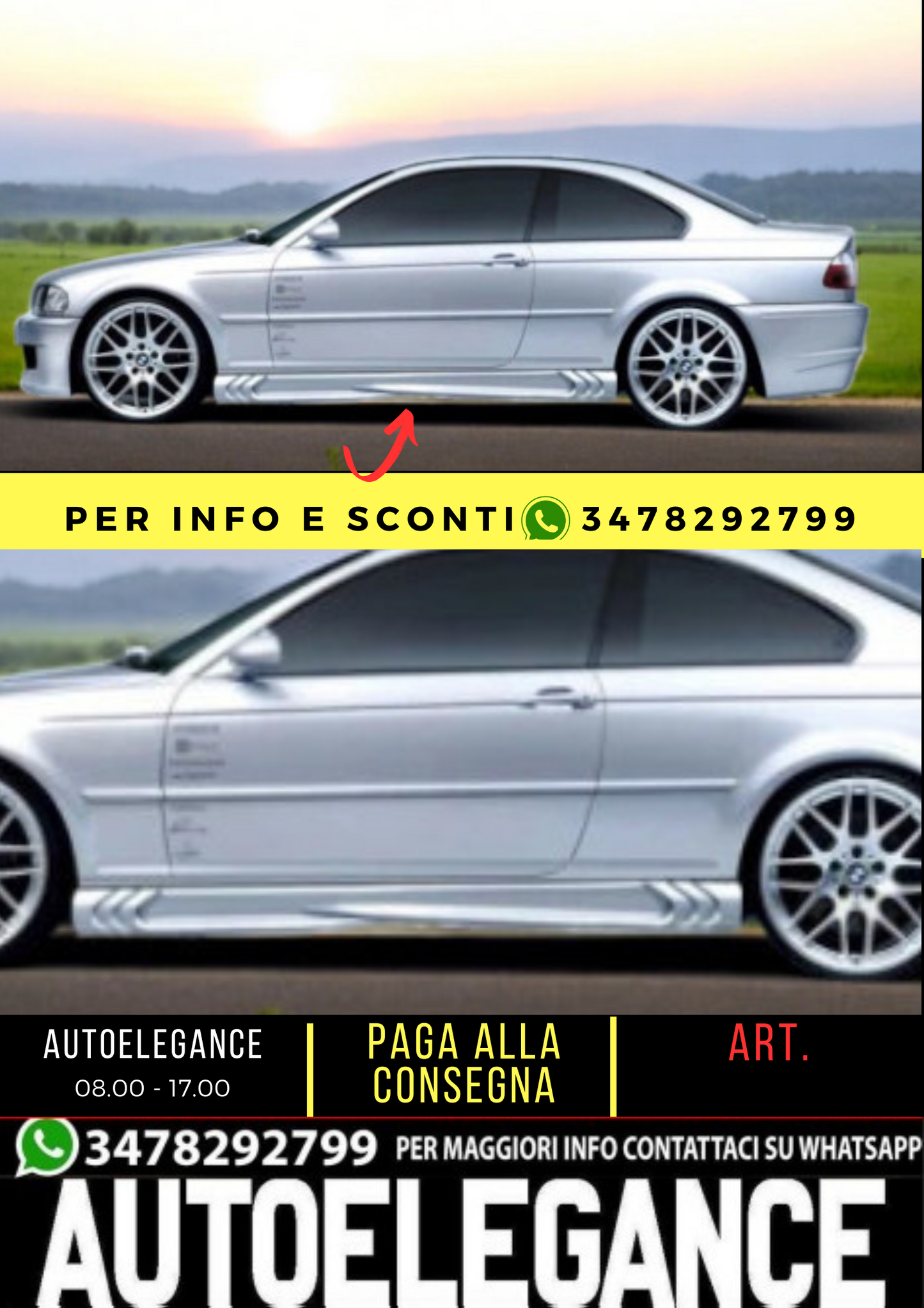 💕MINIGONNE LATERALI ADATTO PER BMW E46 💕