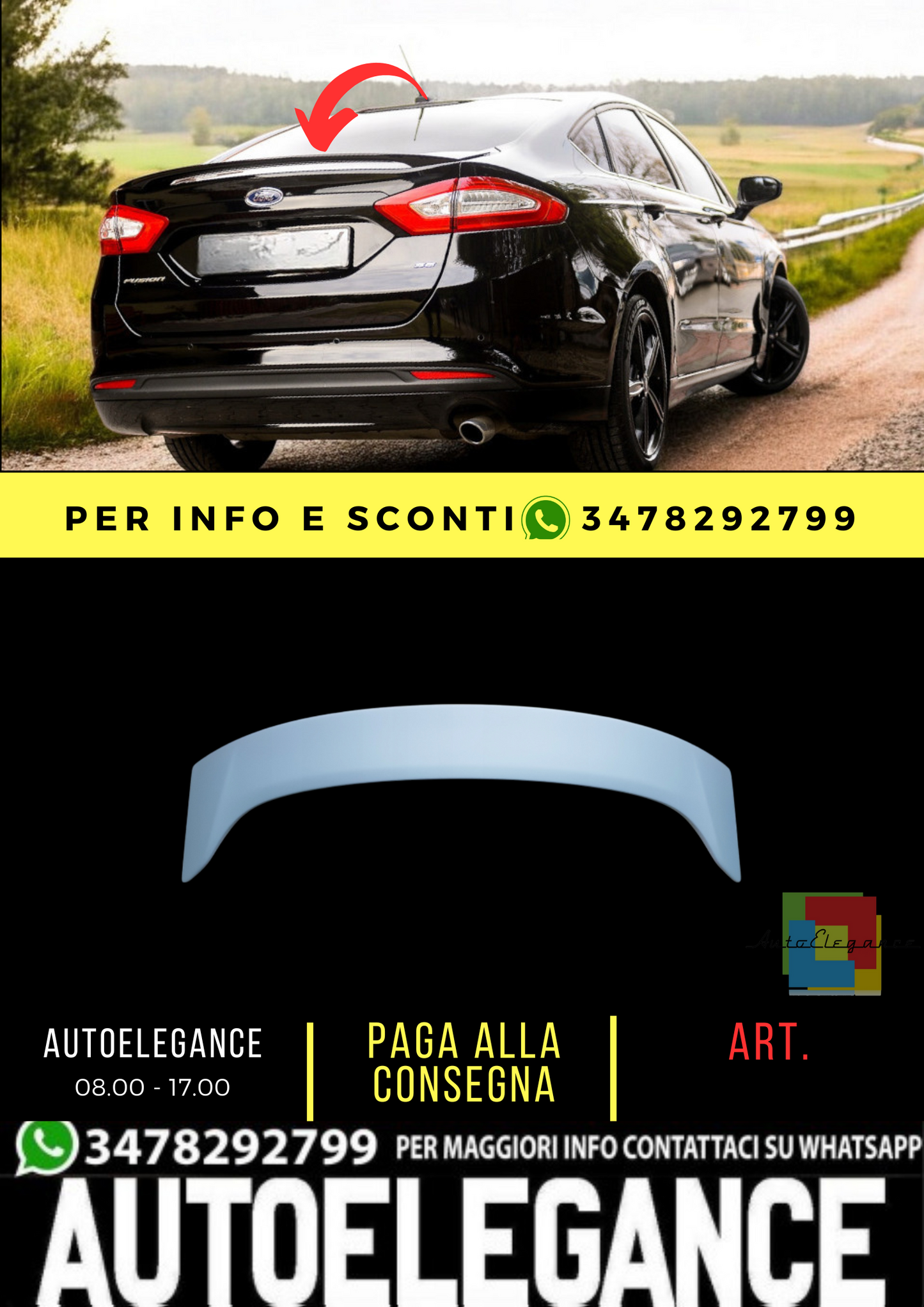 💕SPOILER SUITABLE FOR FORD MONDEO FUSION SALOON MK5 💕