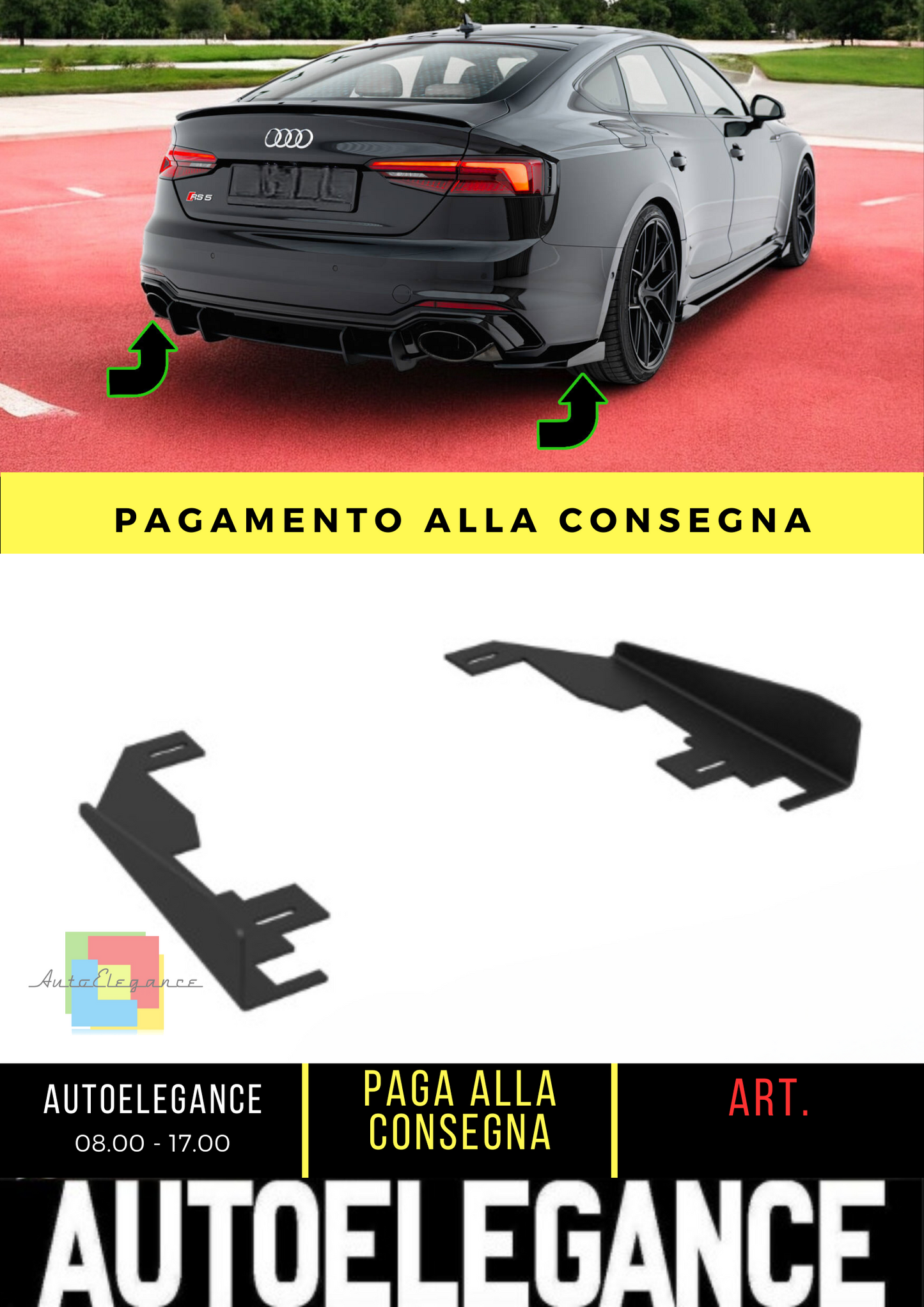 ⭐Flap Laterali Posteriori Audi RS5 Sportback F5⭐