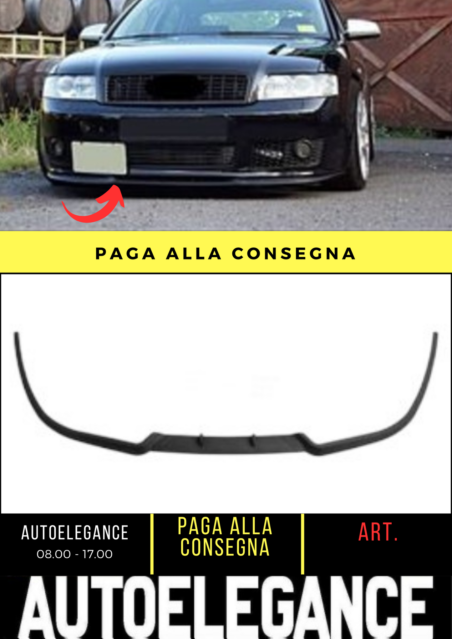 💕FRONT SPLITTER SUITABLE FOR AUDI A4 B6 💕