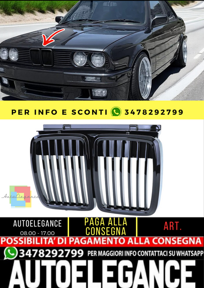 🔥Griglia del radiatore sportiva performance nera lucida perBMWSerie3E30 82-94🔥