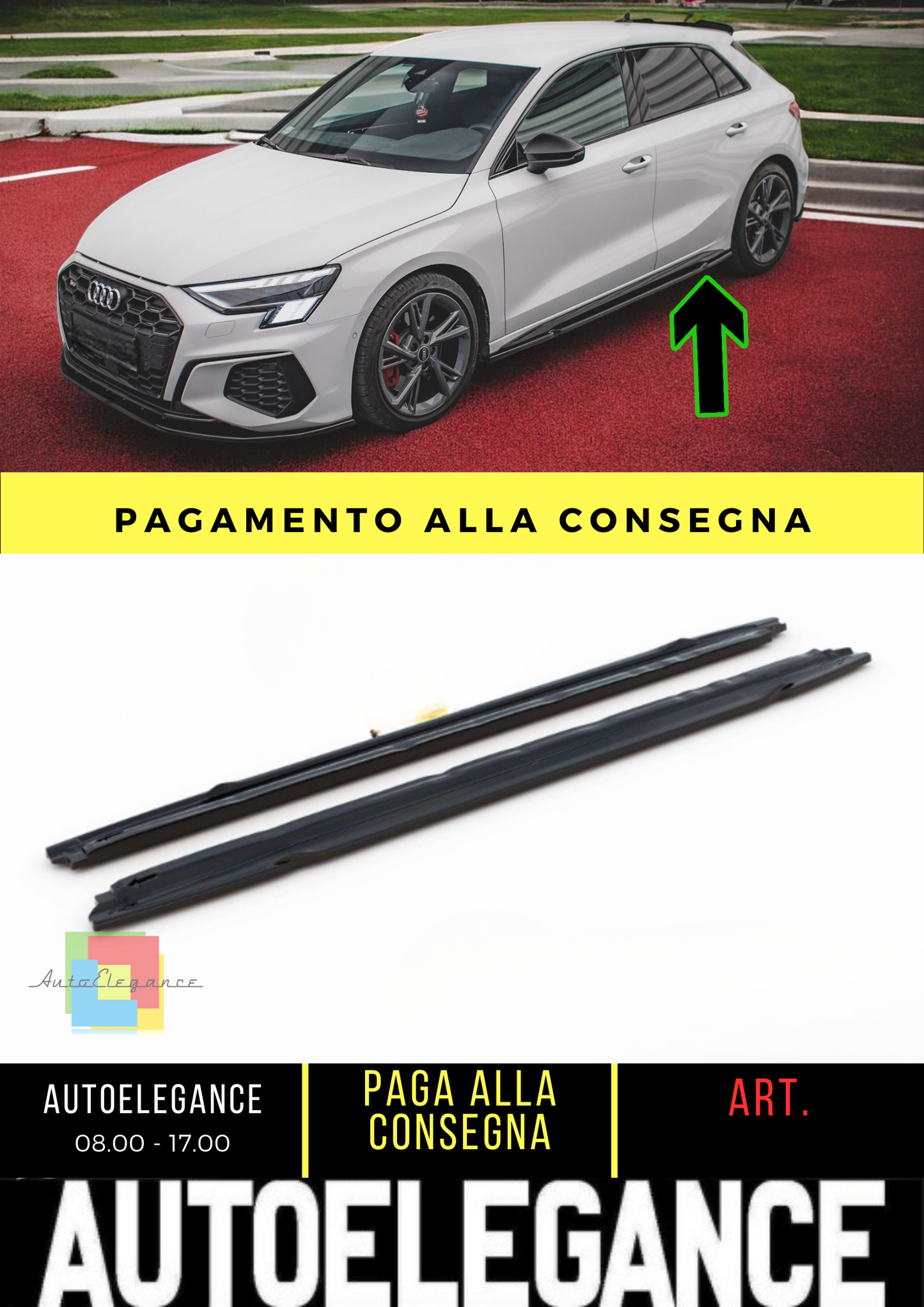 🔥Bodykit di splitter Audi A3 S-Line Sportback 8Y🔥