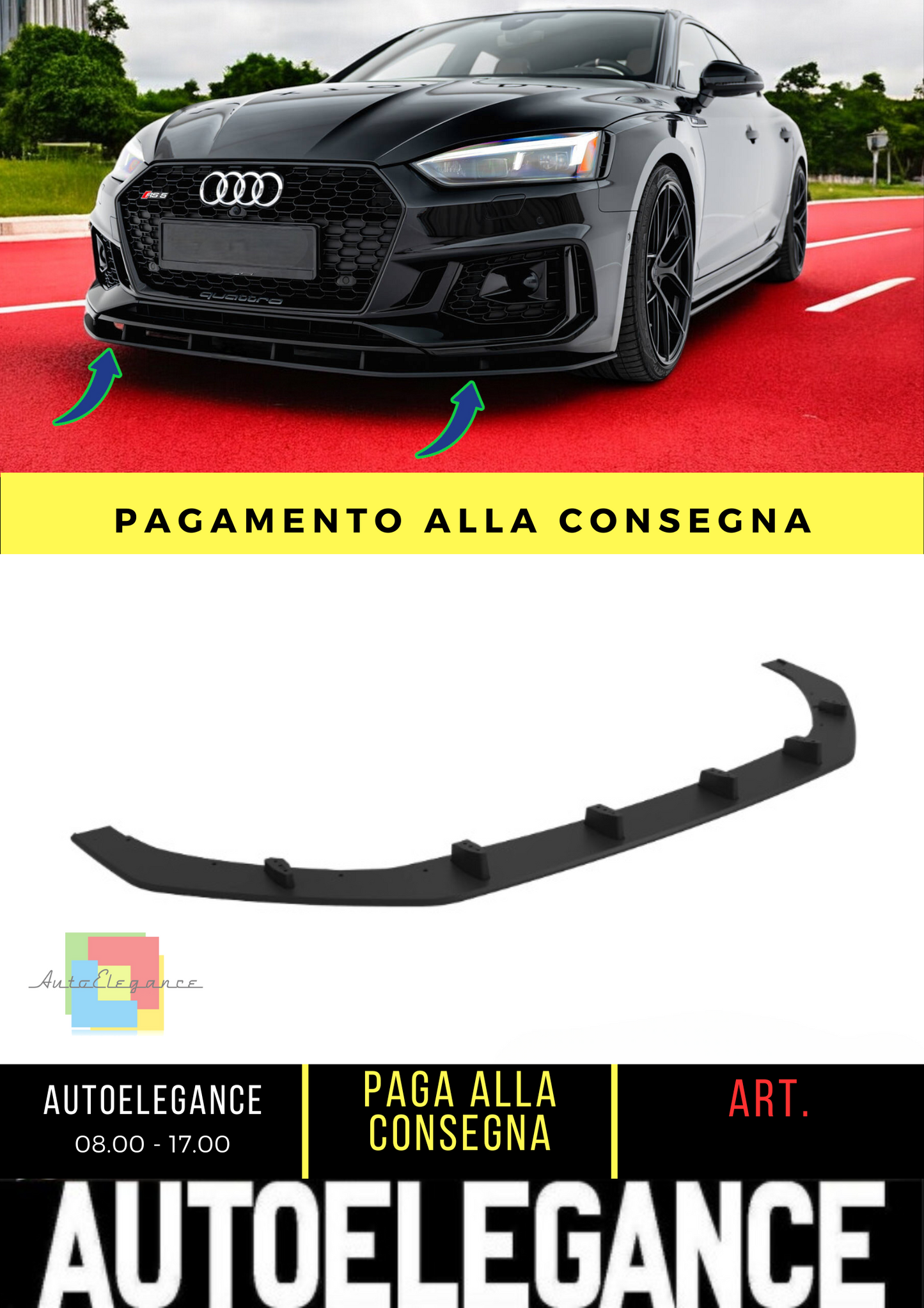 ⭐Splitter anteriore Street Pro Audi RS5 Coupe / Sportback F5⭐