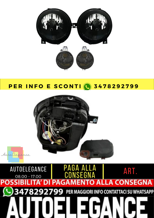 🔥Headlights + indicators in black clear glass in set for VW Lupo 6X from 1998-🔥