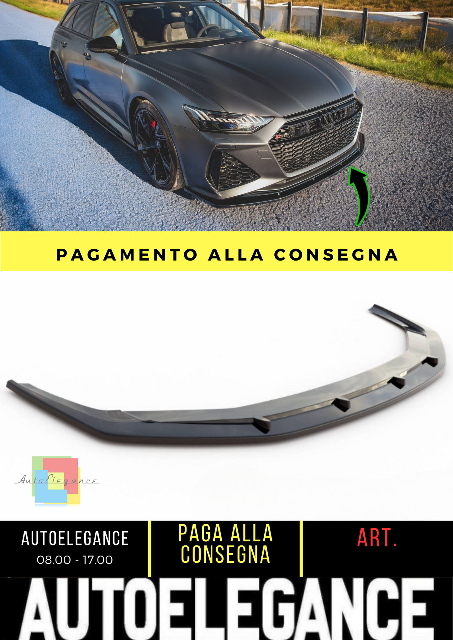 🔥Splitter Anteriore V.2 Audi RS6 C8🔥