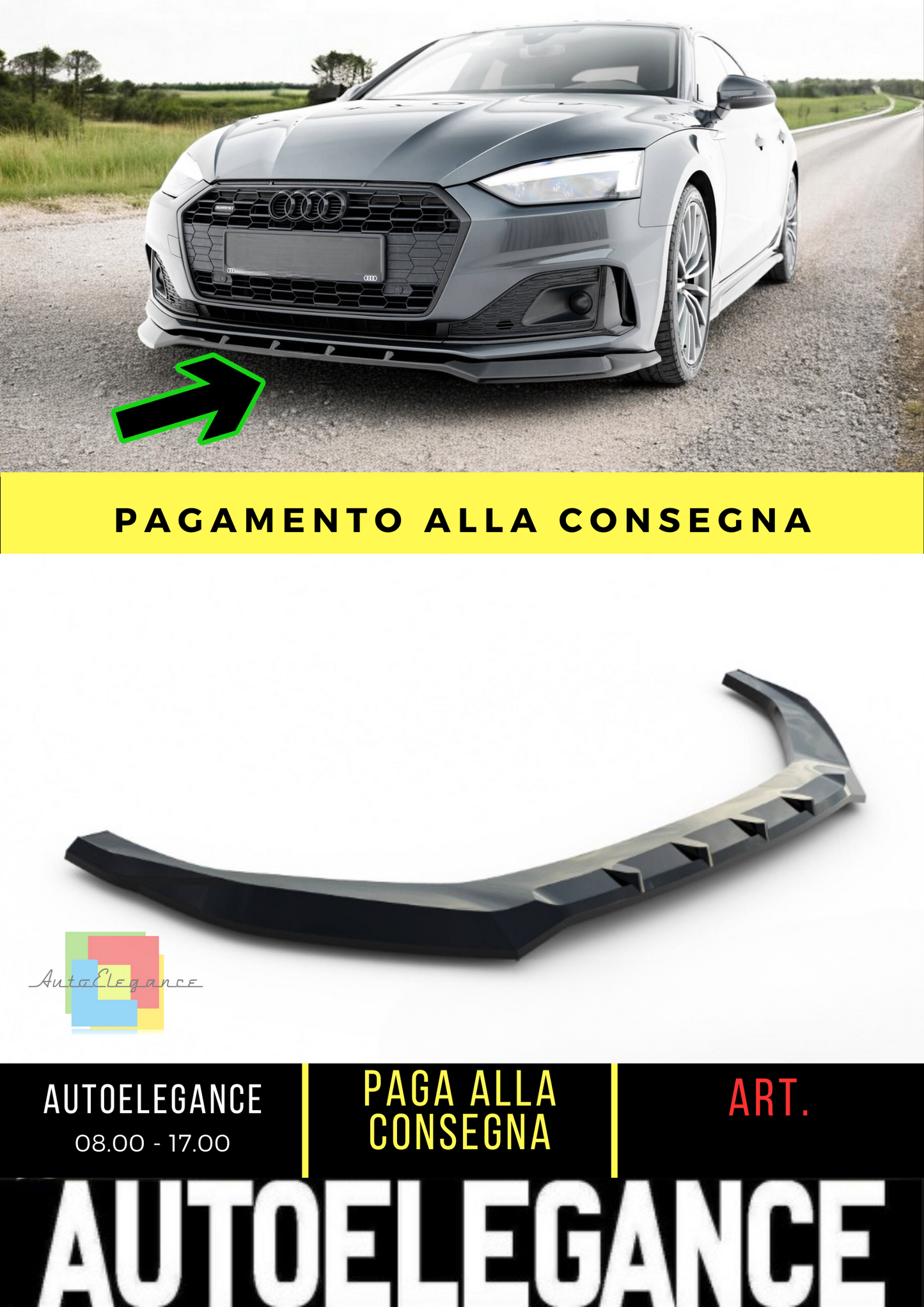 ✨Splitter anteriore V.2 Audi A5 F5 Facelift✨