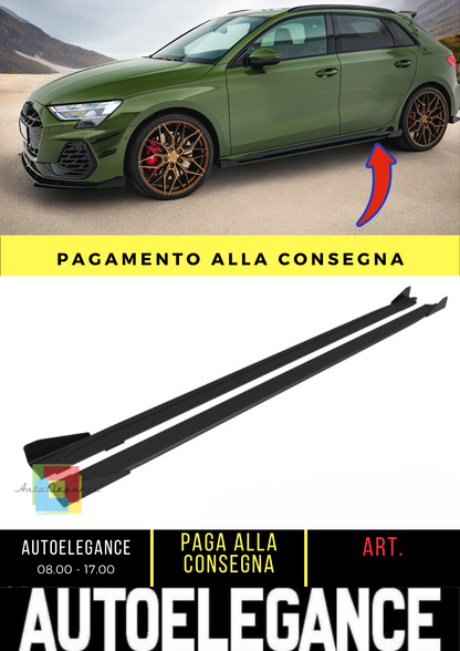 🔥Street Pro Side Skirts+Flap Audi S3 Sportback /A3 S-line Sportback 8Y🔥