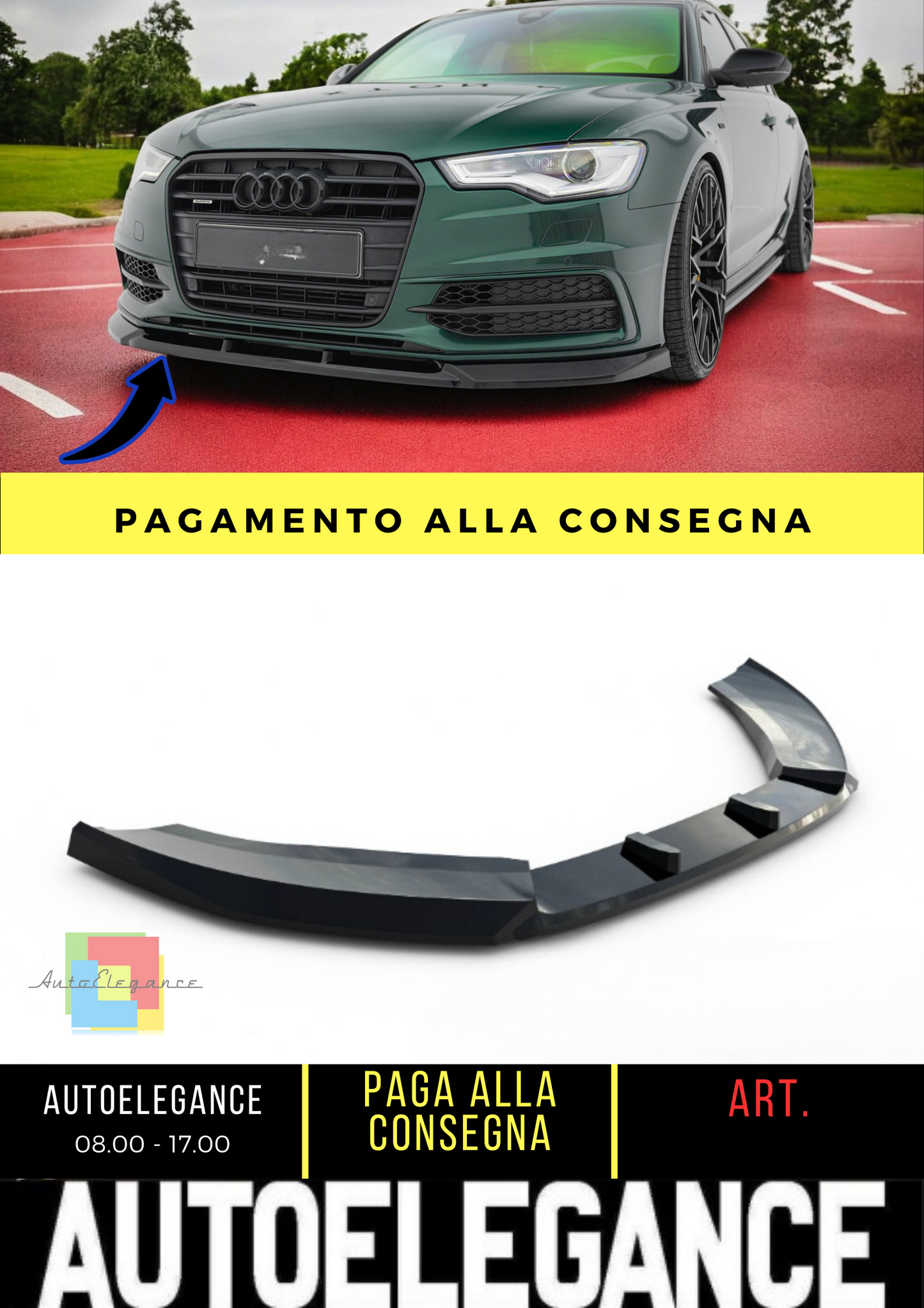 🔥Splitter anteriore V.3 Audi A6 S-line / S6 C7🔥