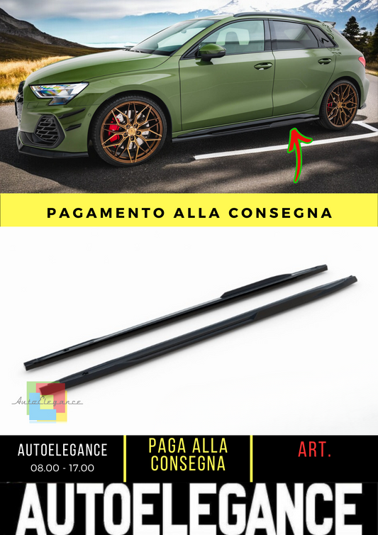 🔥Side skirts Diffusers V.2 Audi S3 Sportback / A3 S-line Sportback 8Y 🔥