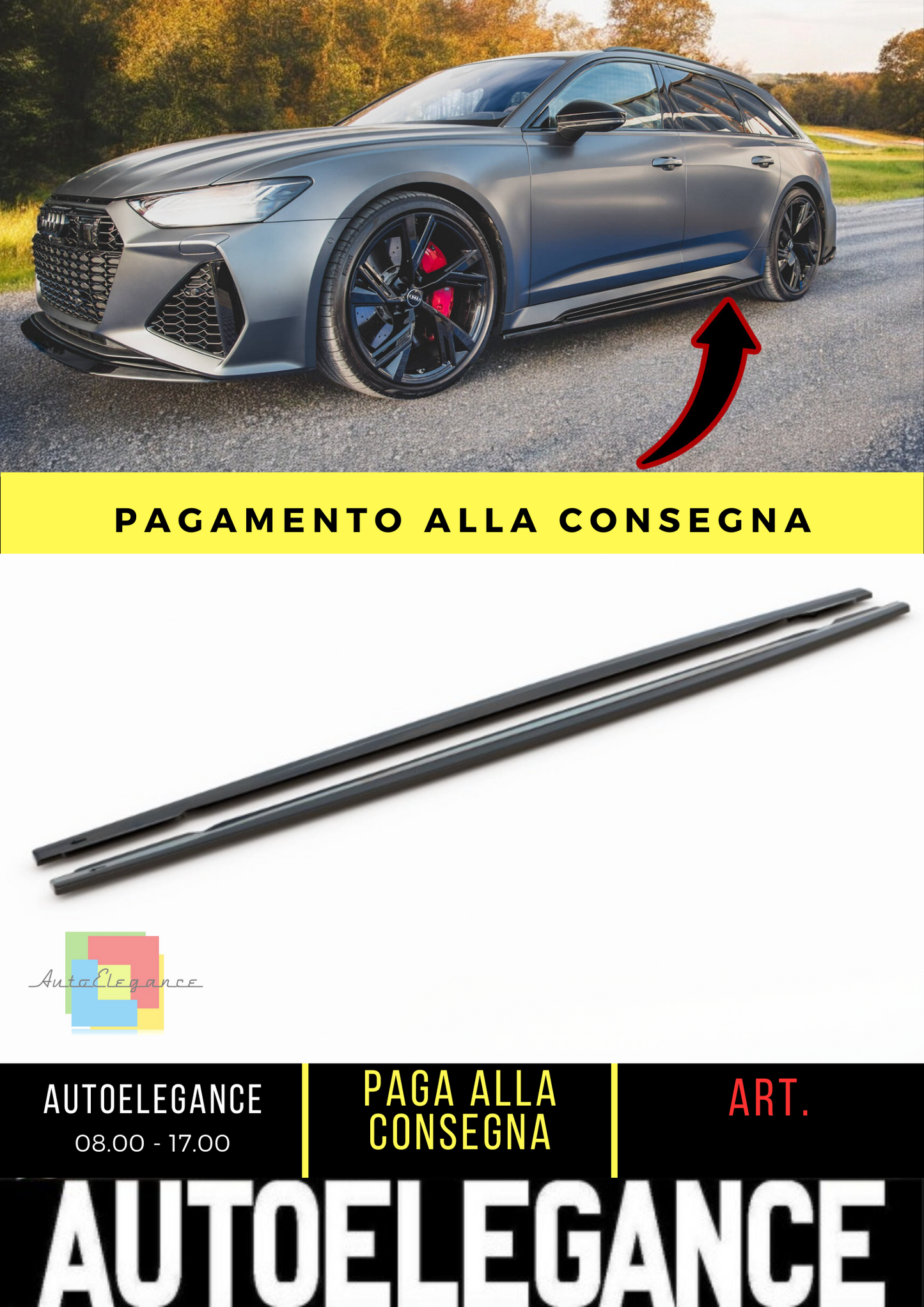 🔥Diffusori Minigonne Laterali V.2 Audi RS6 C8🔥