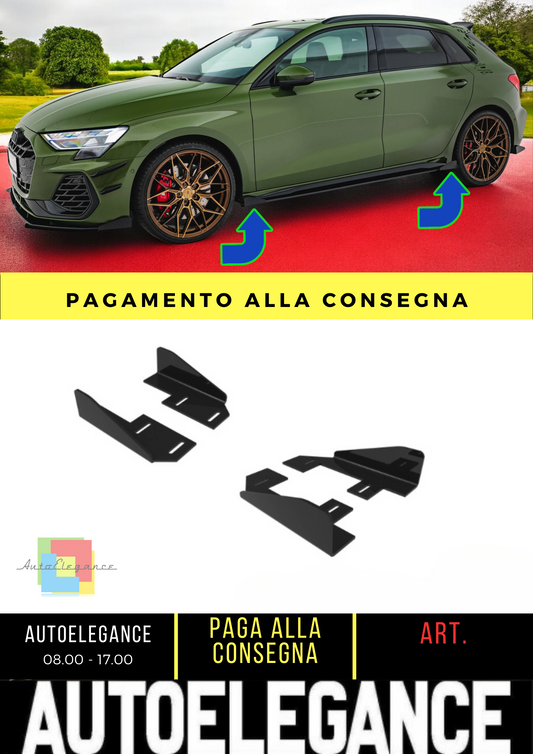 🔥Side fins Audi S3 Sportback / A3 S-line Sportback 8Y Facelift🔥