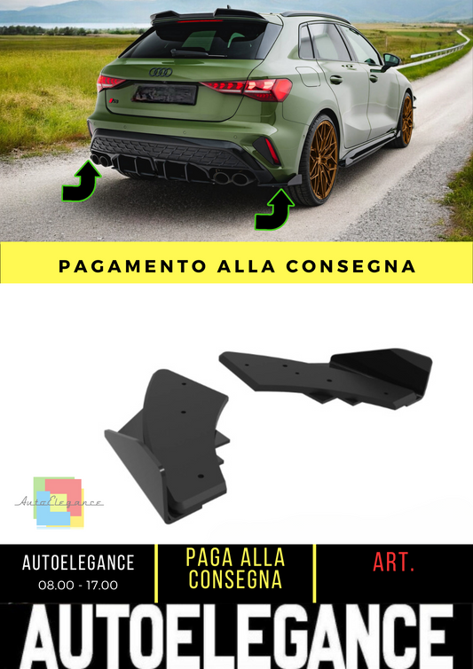 🔥Street Pro rear side splitters + wings Audi S3 Sportback 8Y Facelift🔥 
